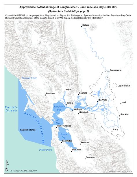 CNDDB News | San Francisco Bay-Delta population of Longfin Smelt now Federally Endangered