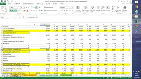 EJERCICIO PRACTICO FLUJO DE CAJA PROYECTADO Y ESTADOS FINANCIEROS PROYECTADOS - YouTube