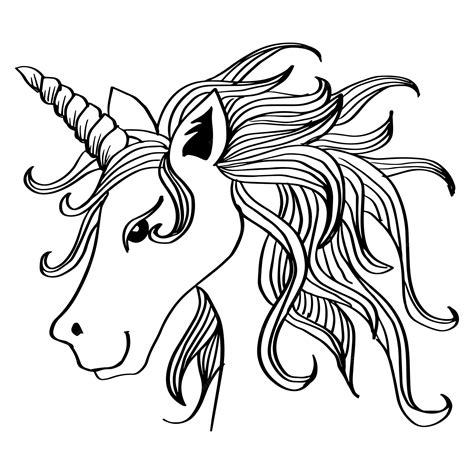 Premium Vector | Unicorn horse animal drawing illustration