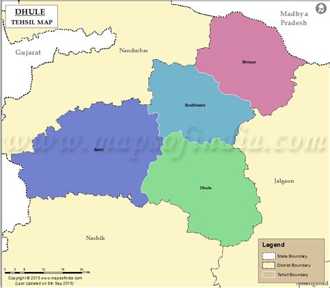 Dhule Tehsil Map, Talukas in Dhule