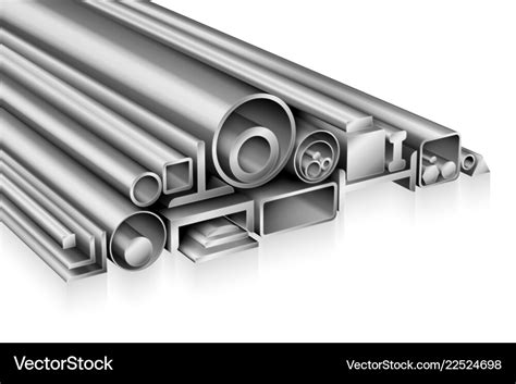 Structural steel profile realistic composition Vector Image