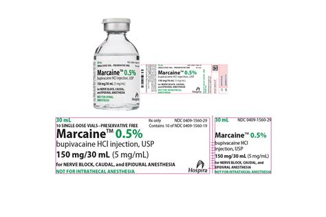 Marcaine (bupivacaine) HCl/PF 0.5% Injection Single Dose Vial 30 mL – Professional Medical ...