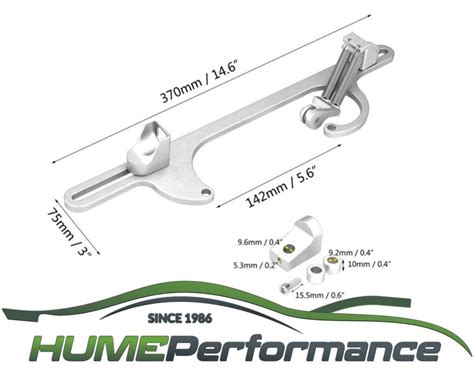 Silver 4150 Billet Throttle Cable Bracket Holley Carburettor - Hume Performance