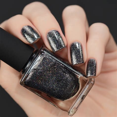 Private Reserve - Black Holographic Ultra Metallic Nail Polish by ILNP