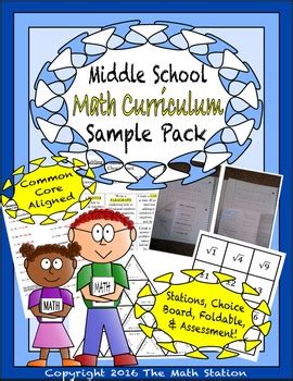 Middle School Math Curriculum Sample by The Math Station | TpT