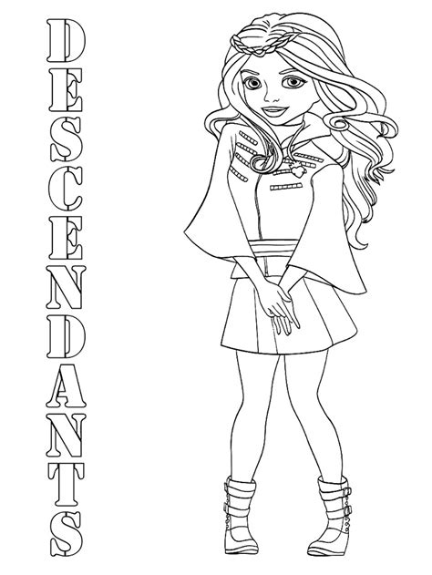 Descendants Evie Coloring Page - Free Printable Coloring Pages for Kids