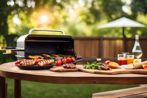 Premium AI Image | A grill with a toaster and food on it