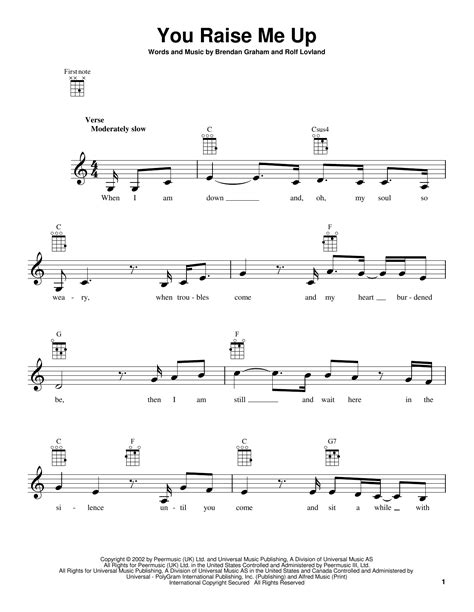 You Raise Me Up | Sheet Music Direct