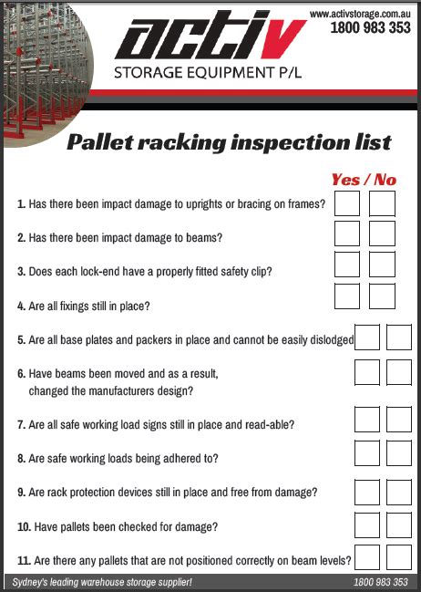 Bar Glassware Racks: Racking Inspection Checklist