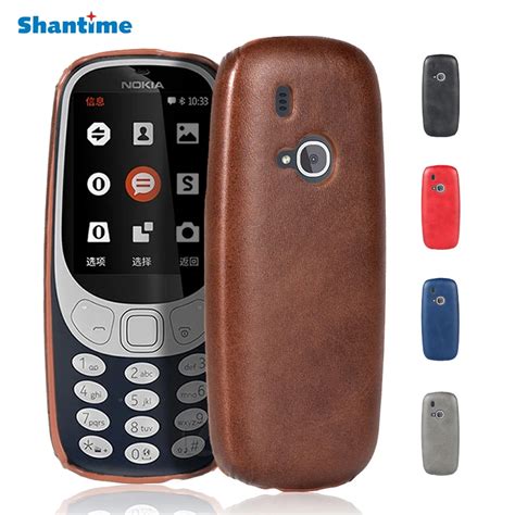 Luxury Vintage Pu Leather Back Cover For Nokia 3310 2017 Case Cover For Nokia 3310 2.4" Business ...