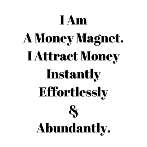 Money Magnet Daily Affirmation Poster Printable Quote for Any Room Your ...