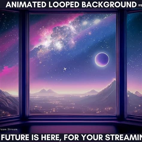 Animated Purple Galaxy Background Scene Space Theme Digital - Etsy