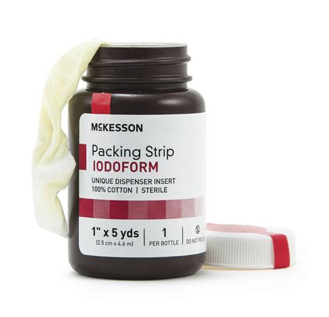 McKesson Wound Packing Strip Cotton Iodoform 1 Inch X 5 Yard Sterile, 61-59345 - EACH - Walmart.com