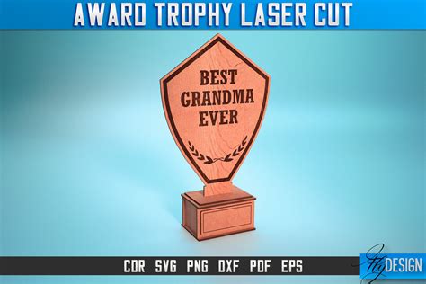 Award Trophy Laser Cut SVG | Award Trophy SVG Design | CNC Files By Fly ...