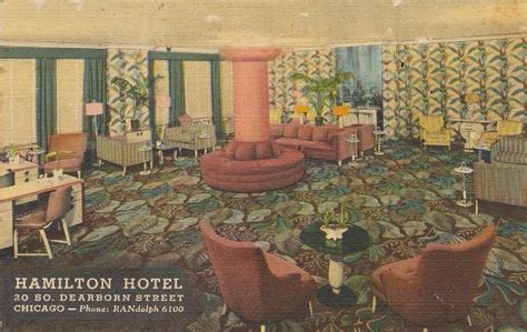 Hamilton Hotel - Chicago, Illinois -- Illinois had a way to make rooms where everything clashed ...