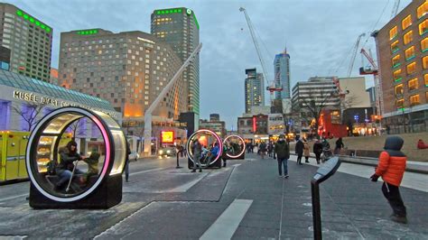 Downtown Montreal (Winter Decorations at Place des Arts, Quartier des Spectacles) # ...