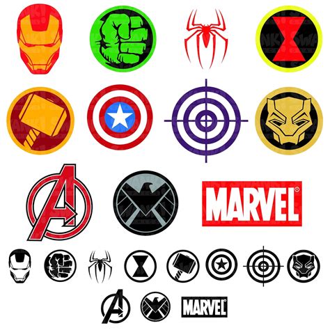 Avengers Superhero Symbol Clipart | SVG/PNG/EPS | Iron Man | Spider-Man | Captain Ame… | Tatuaje ...