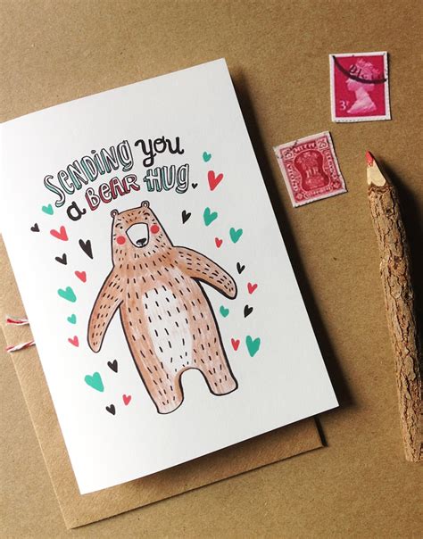 Bear Hug Card | Etsy