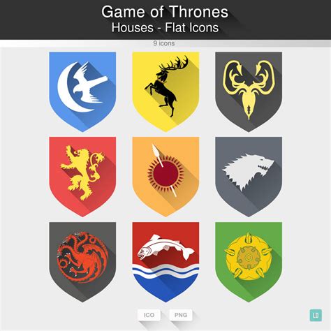 Game of Thrones Houses - Flat Icons by limav on DeviantArt