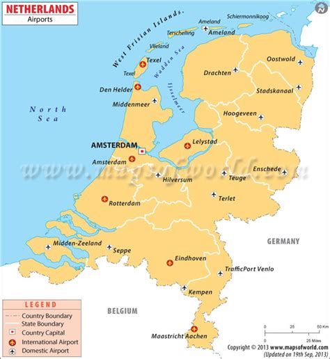 Airports in Netherlands, Netherlands Airports Map