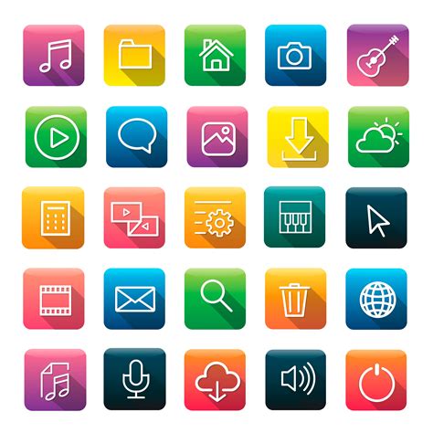 Icons and symbols set - Download Free Vectors, Clipart Graphics ...