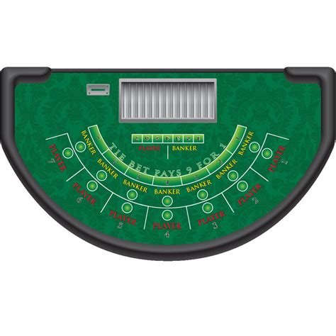 Monaco - Mini Baccarat Table Layout - GREEN | Casino Supply