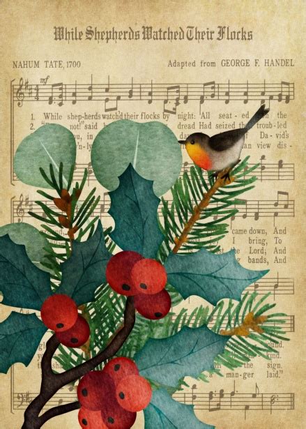 Vintage Christmas Music Card Free Stock Photo - Public Domain Pictures