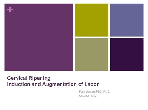 Cervical Ripening Induction and Augmentation of Labor Pam