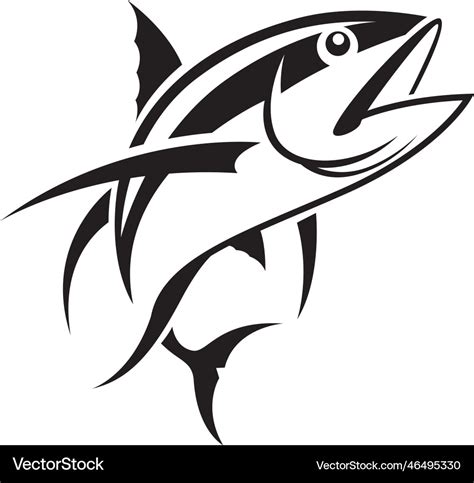 Black tuna clip art Royalty Free Vector Image - VectorStock