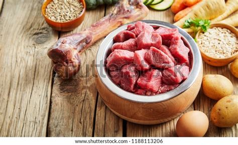 Healthy Fresh Pet Food Ingredients On Stock Photo (Edit Now) 1188113206