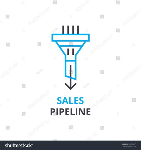 Sales Pipeline Concept Outline Icon Linear Stock Vector (Royalty Free ...