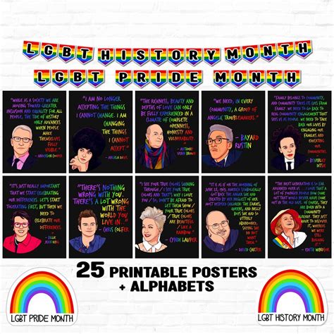 LGBT Pride Month, LGBT History Month, Printable Quotes, Classroom Decor ...