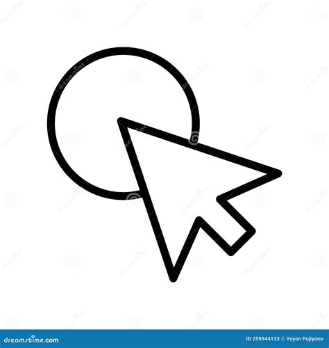 Mouse Cursor Click Effect Icon Stock Vector - Illustration of click, direction: 259944133