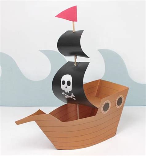 PAPERMAU: Easy-To-Build Pirate Ship Papercraft For Kids - by Mon Etiquette