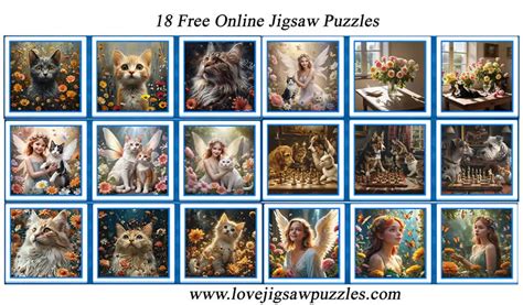 Free Jigsaw Puzzle Game - 18 Online Jigsaws to Play