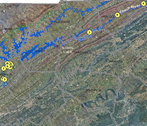 Localwaters Clinch River Map Boat Ramps