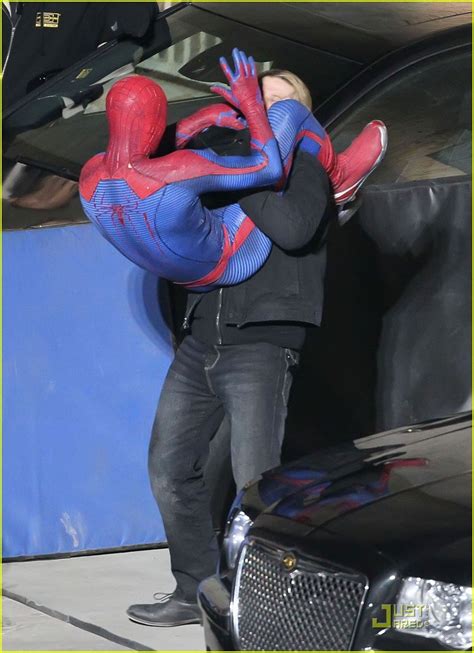 Photo: andrew garfield spiderman stunt man 14 | Photo 2516770 | Just Jared