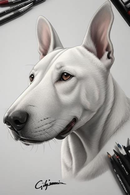 Premium AI Image | Dog bull terrier sketch