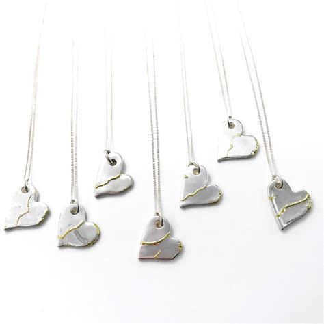 FINE SILVER & 22KT GOLD KINTSUGI HEART – Oie Jewelry