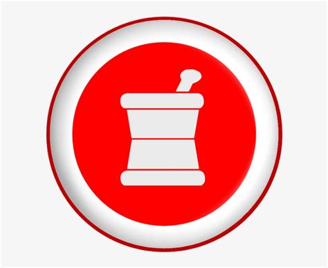 Mortar Pestle Pharmacy Symbol Red Button - Pharmacy Button - 600x600 ...