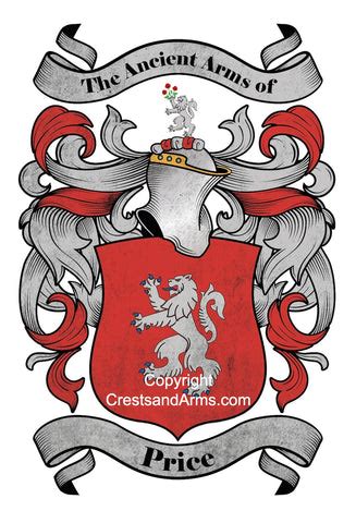 Price Family Crest | Expertly Researched | Buy Now – Crests & Arms