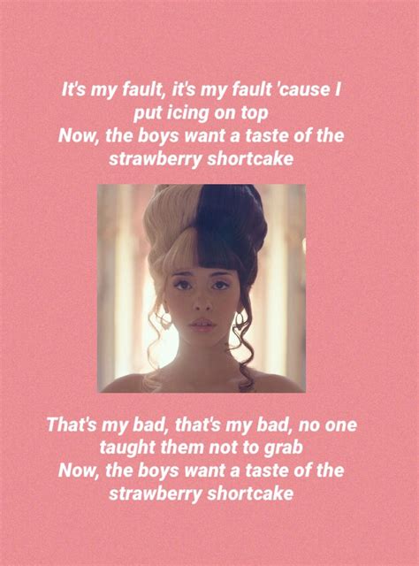 Strawberry Shortcake Melanie Martinez Lyrics | Melanie martinez songs, Melanie martinez lyrics ...