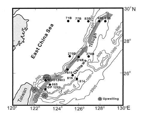 The main route of the Kuroshio Current is given schematically after ...