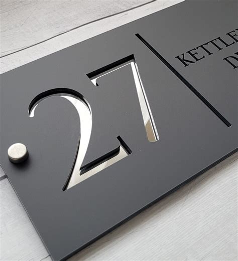 MODERN HOUSE SIGN House Number Sign 290 X 140mm 360 X 175mm 490 X 230mm ...