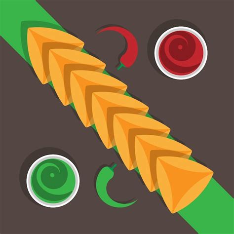 Premium Vector | Triangle samosa