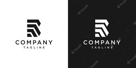 Premium Vector | Creative letter b monogram logo design icon template white and black background