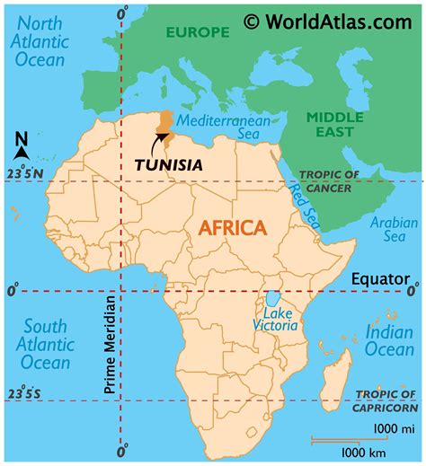 Tunisia Map / Geography of Tunisia / Map of Tunisia - Worldatlas.com