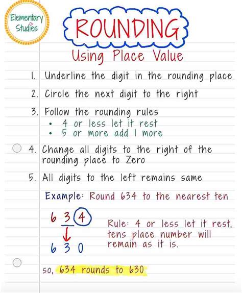 Rounding Reminders | Learning math, Math charts, Upper elementary math