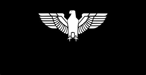 Eagle Bird Falcon Symbol National Symbol Icon, WHITE on BLACK Digital ...