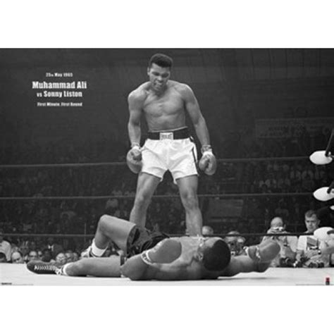 Muhammad Ali - 1965 1st Round Knockout Against Sonny Liston Laminated Poster (55 x 40) - Walmart ...